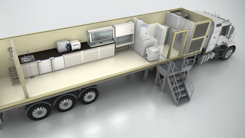 mobile laboratory with nordic lab freezers
